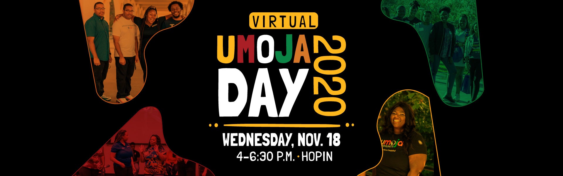 Virtual Umoja Day 2020, Wednesday, Nov. 18, 4-6:30 p.m, Hopin