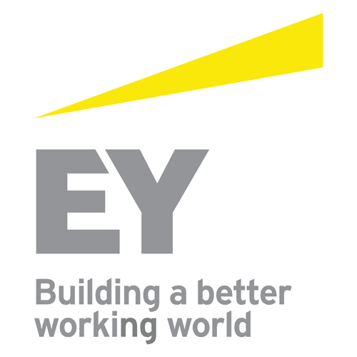 The logo for EY service firms