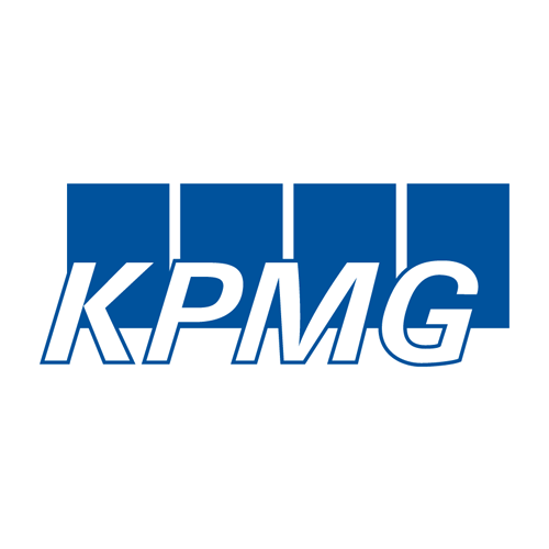 The logo for KPMG