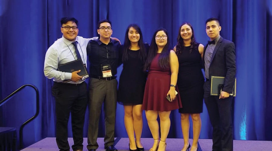 Bioengineering student Jessica Leon poses with other attendees at the National Institute for Leadership Advancement Conference