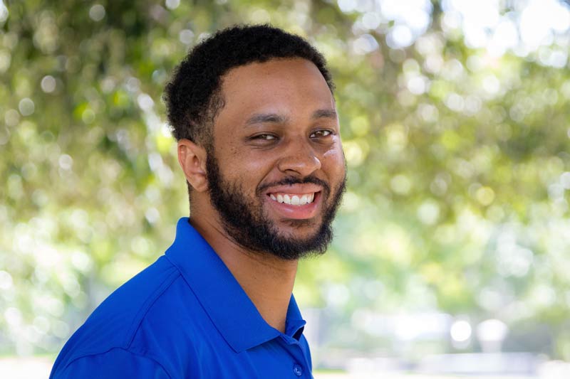 Sociology major, Christopher Houston on the UCR campus