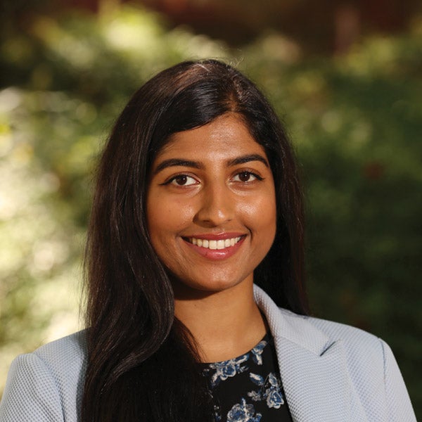Student Sukhmeen Kaur Kahlon, majoring in political science, and law and society