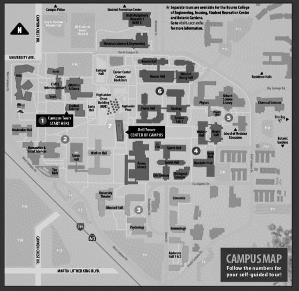northeastern self guided tour map